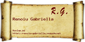 Renoiu Gabriella névjegykártya